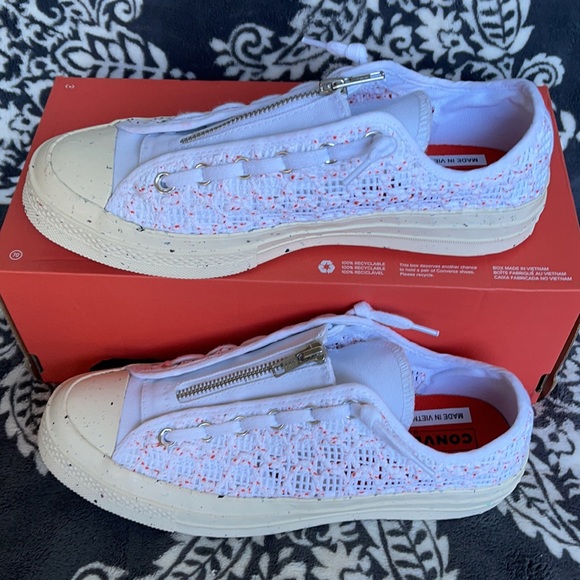 Converse Chuck Taylor 70 OX White/Bright Poppy/Egret WMNS - Picture 2 of 16